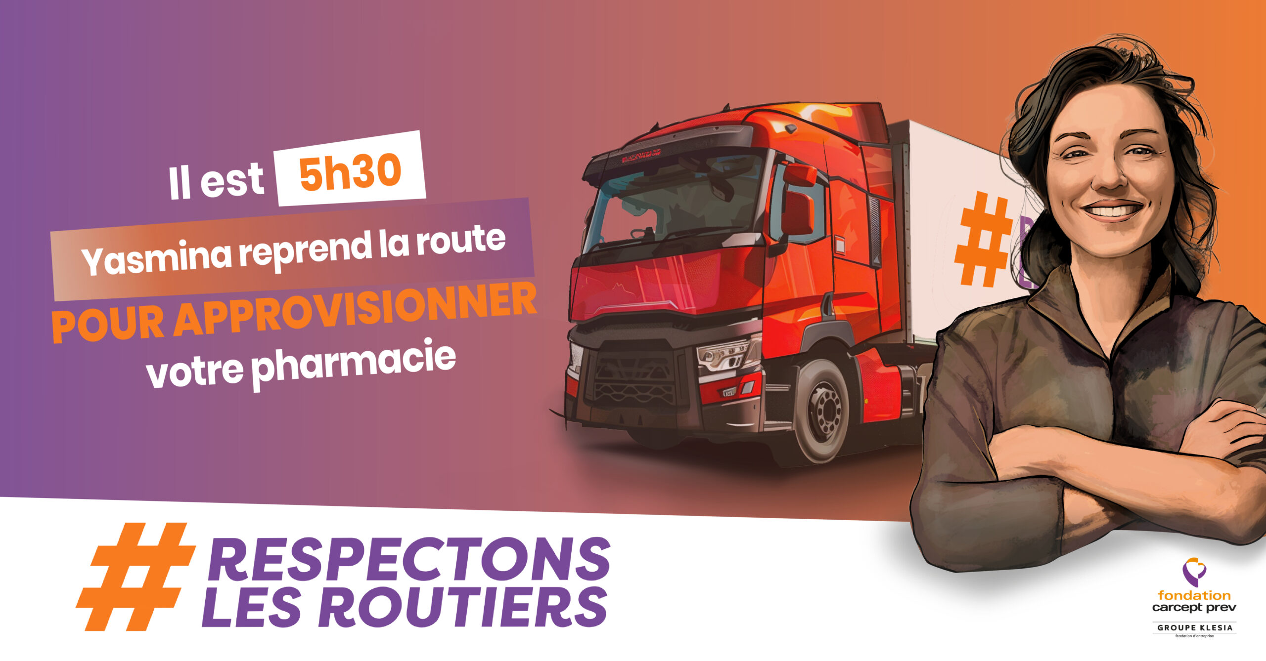 Affiche respectons les routiers